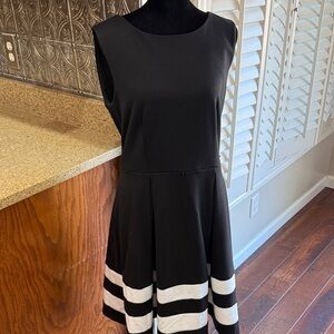 Calvin Klein Black and White Sleeveless Mini Dress